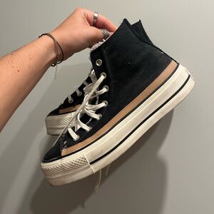 Fleece lined platform converse